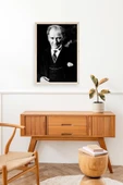 Atatürk Ahşap Çerçeveli Tablo 17 x 23 thumbnail 3