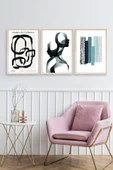 Modern Üçlü Ahşap Çerçeveli Tablo 40 x 60 thumbnail 2