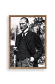 Atatürk Ahşap Çerçeveli Tablo 30 x 42 thumbnail 1
