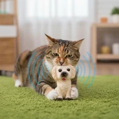 Evcil Hayvan Sesli Köpek Şeklinde Plastik Oyuncak thumbnail 1