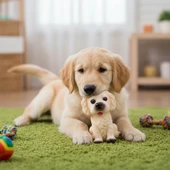 Evcil Hayvan Sesli Köpek Şeklinde Plastik Oyuncak thumbnail 2