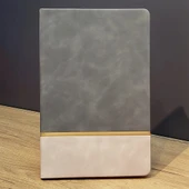 Gri Gold Detaylı Deri Hatıra Defteri thumbnail 1