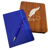 Ahşap Kutulu Defter ve Kalem Seti thumbnail 2