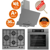 Ferre FryArt&SilentArt MIENA Sessiz Yeni Seri Antrasit Gri Ankastre Set (D065-SA + XE63CPR + LN388) thumbnail 1