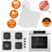 Ferre SilenArt Magic Ultra Sessiz Beyaz  Ankastre Set / Wok ( D078-SA + SC406-WFA  + QBL62CB ) thumbnail 1