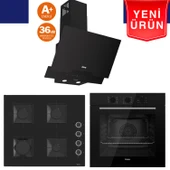 Ferre SilenArt Yeni Seri Ultra Sessiz Siyah  Ankastre Set ( QBL62CS  +  SS205 +  D063 -SA ) thumbnail 1