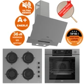 Ferre FryART&SteamART-SilentArt QL Sessiz Antrasit-Gri  Ankastre Set (D065-SA + QEP64CPR +CS208-FA) thumbnail 1