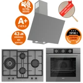 Ferre FryArt&SilentArt VENA/ Sessiz Antrasit Gri Ankastre Set (D079-SA + QXE62CPR +ED078-WFA 1'wok) thumbnail 1