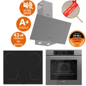 Ferre SilentArt&FlowArt  Sessiz Vitro. Elektr. Antrasit Gri Ankastre Set (D088-SA+ MS261 +QBL62CPR) thumbnail 1