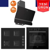 Ferre SilenArt Yeni Seri Ultra Sessiz Siyah  Ankastre Set ( QBL62CS  +  SS205 +  D080 -SA ) thumbnail 1