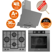 Ferre FryArt&SilentArt NORE/ Sessiz Yeni Seri Antrasit Gri Ankastre Set (D065-SA + QXE62CPR +LN388) thumbnail 1