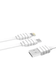 S56 2in1 (Lightning-Micro USB) Kablo 1.2M 2.1A-(5796) thumbnail 1