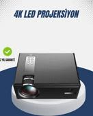 Full HD Projeksiyon – HDMI/USB Girişli, Kumandalı, Eğitim ve Sunum İçin İdeal thumbnail 1