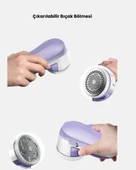 Şarjlı Tiftik Temizleyici – Çıkarılabilir Hazneli, Anti-Statik Fırçalı, USB Şarjlı thumbnail 5