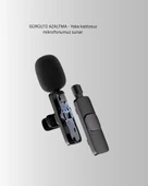 iPhone İçin Çift Mikrofonlu Telsiz Yaka Mikrofonu 360 Derece HD Ses thumbnail 4