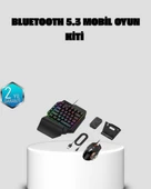 Bluetooth 5.3 Mobil Oyun Konsolu Dönüştürücü Seti 5 Parça Klavye Mouse Kit thumbnail 1