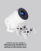 Taşınabilir Projeksiyon Cihazı 4K Destekli Wi-Fi Kablosuz Ekran Yansıtma thumbnail 4