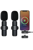 K9 Type-C Uyumlu Mikrofon - Siyah-(5796) thumbnail 1