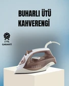 2200 Watt Buharlı Ütü Kahverengi Seramik Taban Şok Buharlı thumbnail 1