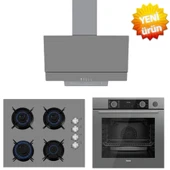 Ferre ve AFM Tech Markalı / AİO FRYART STEMART GRİ Antrasit Ankastre Set (XE64CPR + FM2210 +FM3407) thumbnail 1