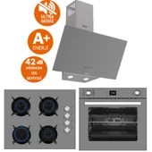 Ferre ve AFM Tech Markalı/SilentART GAO Sessiz  Antrasit-Gri Ankastre Set (D088-SA +FM2210 +FM7710) thumbnail 1