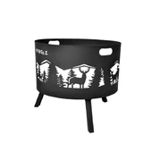 NURGAZ ORMAN ŞÖMİNESİ GEYİK DESEN IZGARALI thumbnail 3