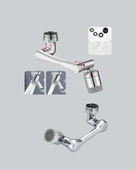 1080° Dönebilen Musluk Başlığı 2 Su Modlu Ayarlanabilir Esnek Tasarım thumbnail 3