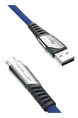 DC16 Micro USB Kablo 1M 2.4A - Mavi-(5796) thumbnail 1
