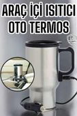 Araç İçi Çelik Su Isıtıcı Termos Bardak Çakmak Girişli Kupa Görünümlü thumbnail 2