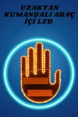 Pilli Led Işık Araç Camı İçin Uzaktan Kumandalı El Simgesi thumbnail 3