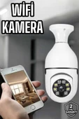 Ampul Görünümlü Güvenlik Kamerası Duylu Wifi Kamerası Dönebilen thumbnail 2