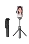 Selfie Çubuğu Tripod Bluetooth Kumandalı Selfie Çubuğu Telefon Tutucu thumbnail 4