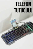 Oyuncu Klavyesi Q Klavye RGB Işıklı Mouse Hediyeli thumbnail 3
