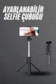 Selfie Çubuğu Tripod Bluetooth Kumandalı Selfie Çubuğu Telefon Tutucu thumbnail 1