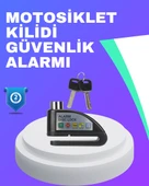 Su Geçirmez Alarm Disk Kilidi Motosiklet Scooter Bisiklet Güvenlik thumbnail 1