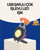 USB Şarjlı Mini LED Anahtarlık Fener thumbnail 1