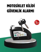 Titreşim Sensörlü Alarm Disk Kilidi Motosiklet Scooter Bisiklet thumbnail 1
