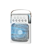 USB Bağlantılı 3'ü 1 Arada Nemlendirici Mini Klima Fan | 7 Renk Işıklı thumbnail 4