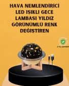 Projektör ışıklı, aromaterapi uyumlu mini masaüstü hava nemlendirici cihaz thumbnail 1