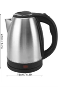 Elektrikli Paslanmaz Çelik Su Isıtcı Çelik Kettle 1.8 Lt. Uzun Ömürlü thumbnail 4