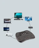 Işıklı Kablosuz Mini Klavye – 2.4 GHz, Dokunmatik Mouse Özellikli thumbnail 3