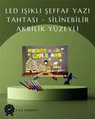 Şık ve Modern LED Pano – Neon Işıklı Silinebilir Akrilik Yazı Tahtası, 7 Renkli Kalem Dahil thumbnail 1