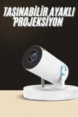 Ayaklı Projeksiyon Taşınabilir Mini Projektör Sinema Projektörü Android thumbnail 2