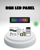 RGB LED Panel – Mobil Uyumlu, Yazı ve GIF Destekli, USB Bağlantılı Dekoratif Ekran thumbnail 1
