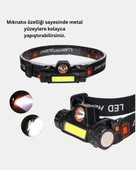 Kamp ve Doğa İçin Şarjlı LED Baş Feneri – Mıknatıslı, Su Geçirmez thumbnail 5