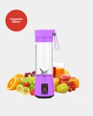 Taşınabilir USB Şarjlı Mini Smoothie Blender 380ml Çelik Bıçaklı Portatif thumbnail 5