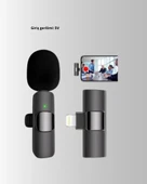 iPhone Uyumlu Çift Mikrofonlu Kablosuz Yaka Seti Profesyonel Ses thumbnail 2