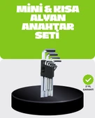 9 Parça Alyan Anahtar Seti Bisiklet Mobilya ve Otomotiv Uyumlu thumbnail 1