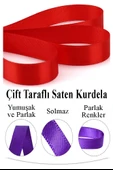 Açık Yeşil Kurdele Saten 2 Cm 10 Metre 2 Adet Saten Kurdela Parlak Hediye ve Süsleme Şeridi Süs Paketleme Çiçek Saç El thumbnail 4