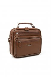 Hakiki Deri Erkek Omuz Askılı El Çantası Büyük Boy - 1